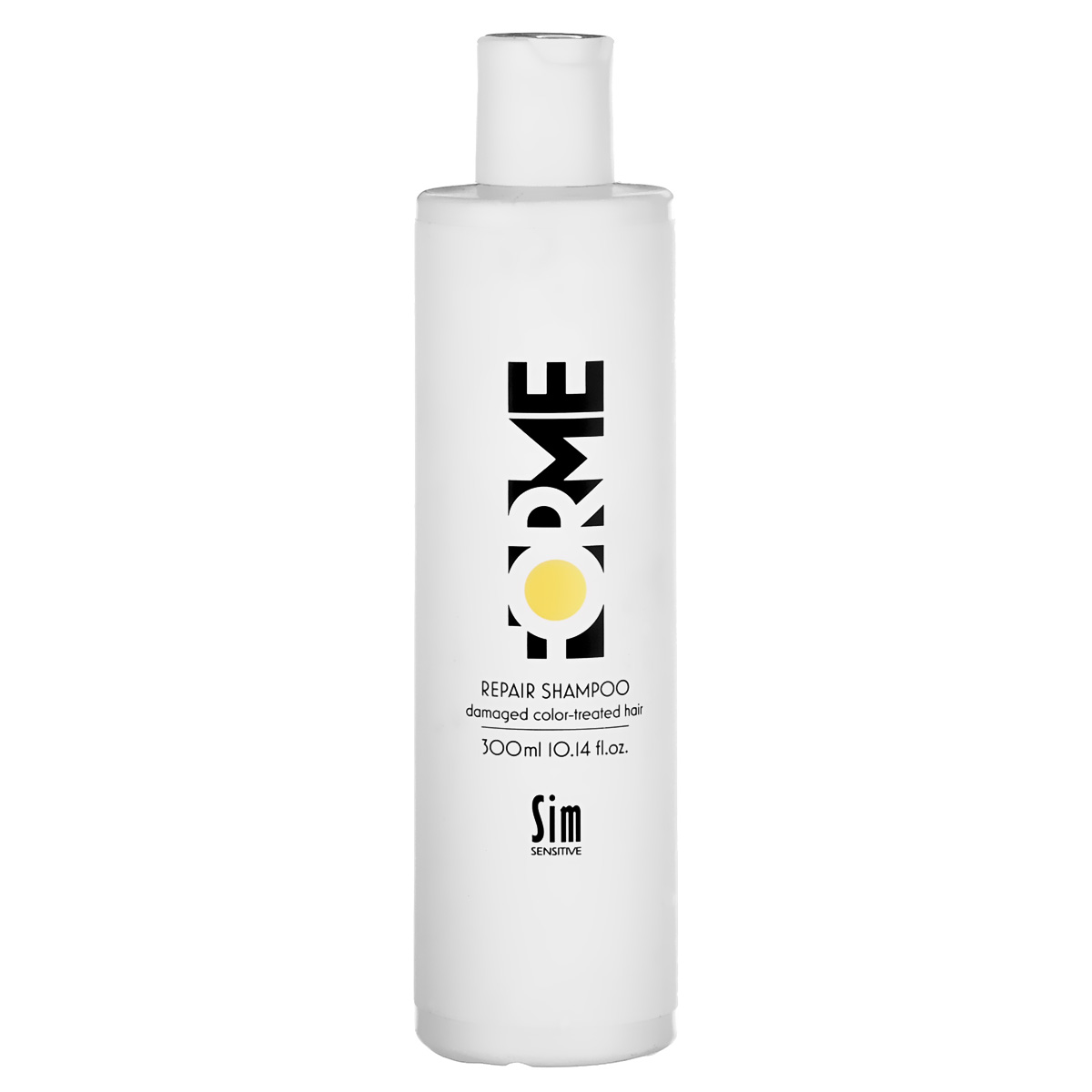 SIM SENSITIVE Шампунь для волос FORME Repair Shampoo 300мл5340 SIM SENSITIVE Шампунь для волос FORME Repair Shampoo 300мл5340Интенсивный восстанавливающий шампунь для поврежденных волос Forme Repair с натуральным маслом семян облепихи. Интенсивный восстанавливающий шампунь Forme Repair обладает лечебным действием за счет натурального масла семян облепихи. Особая формула шампуня доставляет питательные вещества в самую глубь стержня волоса, укрепляя и восстанавливая его структуру. Шампунь идеально подходит для ежедневного ухода за окрашенными волосами. Способствует улучшению качества волос.Масло семян облепихи быстро и глубоко проникает внутрь волоса, смягчает и укрепляет его внутри и снаружи, а так же лечит поврежденные зоны. Шампунь создает защитную пленку от вредного воздействия ультрафиолетовых лучей. Основной действующий компонент Forme Repair – масло из мякоти и семян облепихи. Масло содержит полезные кислоты омега-9, которые легко проникают в кожу головы и структуру волоса, насыщая их витаминами, а также редкие кислоты омега-7, в частности пальмитолеиновую кислоту. Пальмитолеиновая кислота незаменима для волос, так как входит в состав кожного сала человека. Средства Forme с экстрактом облепихи восполняют недостаток этой кислоты, что препятствует выпадению волос и оказывает противогрибковое действие, придают блеск и укрепляют здоровье.