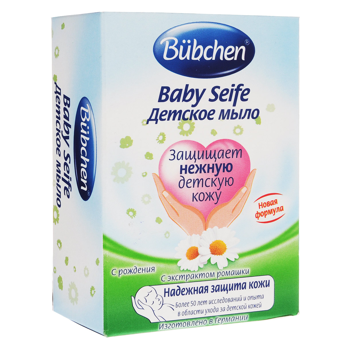 Bubchen Детское мыло, с ромашкой, 125 г11338 Bubchen Детское мыло, с ромашкой, 125 г11338Детское мыло Bubchen с натуральными растительными маслами и экстрактом ромашки подходит для малышей с самого рождения. Оно бережно очищает, смягчает и увлажняет чувствительную кожу. Не содержит животных жиров, что минимизирует риск возникновения аллергических реакций. Нежная эмульсионная пенка мыла обеспечивает щадящую очистку кожи, не нарушает защитный кислотно-липидный слой. Обладает успокаивающим действием. Идеально подходит для всей семьи. Мыло можно использовать как при подмывании, так и для стирки детских вещей.Товар сертифицирован.