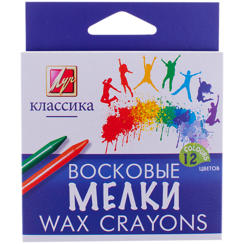 Карандаши восковые Луч Классика, 12 цветов12С 861-08 Карандаши восковые Луч Классика, 12 цветов12С 861-08Восковые карандаши Луч предназначены для рисования, разметки и письма по бумаге, картону или дереву. Обеспечивают удивительно мягкое письмо, обладают отличными кроющими свойствами. Не токсичны и абсолютно безопасны. Набор содержит круглыекарандаши 12 ярких насыщенных цветов.Восковые карандаши Луч откроют юным художникам новые горизонты для творчества, а также помогут отлично развить мелкую моторику рук, цветовое восприятие, фантазию и воображение. Способствуют самовыражению. Набор упакован в картонную коробку с европодвесом.