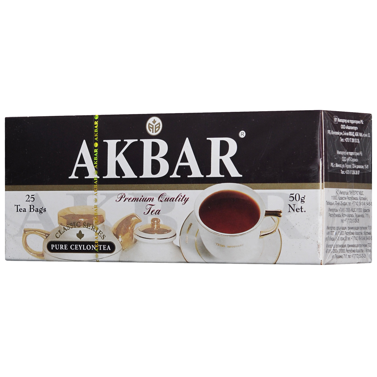 Akbar Классическая серия черный чай в пакетиках, 25 шт1050020 Akbar Классическая серия черный чай в пакетиках, 25 шт1050020Приверженность вековым традициям, неизменное постоянство вкуса и качества - вот секрет популярности чая Akbar Классическая серия у многих поколений любителей чая во всем мире. Выращенный исключительно на элитных плантациях Шри-Ланки, он объединяет в себе все лучшее, чем славится настоящий цейлонский чай: богатый аромат, тонизирующий вкус, неповторимая свежесть, насыщенный цвет настоя.