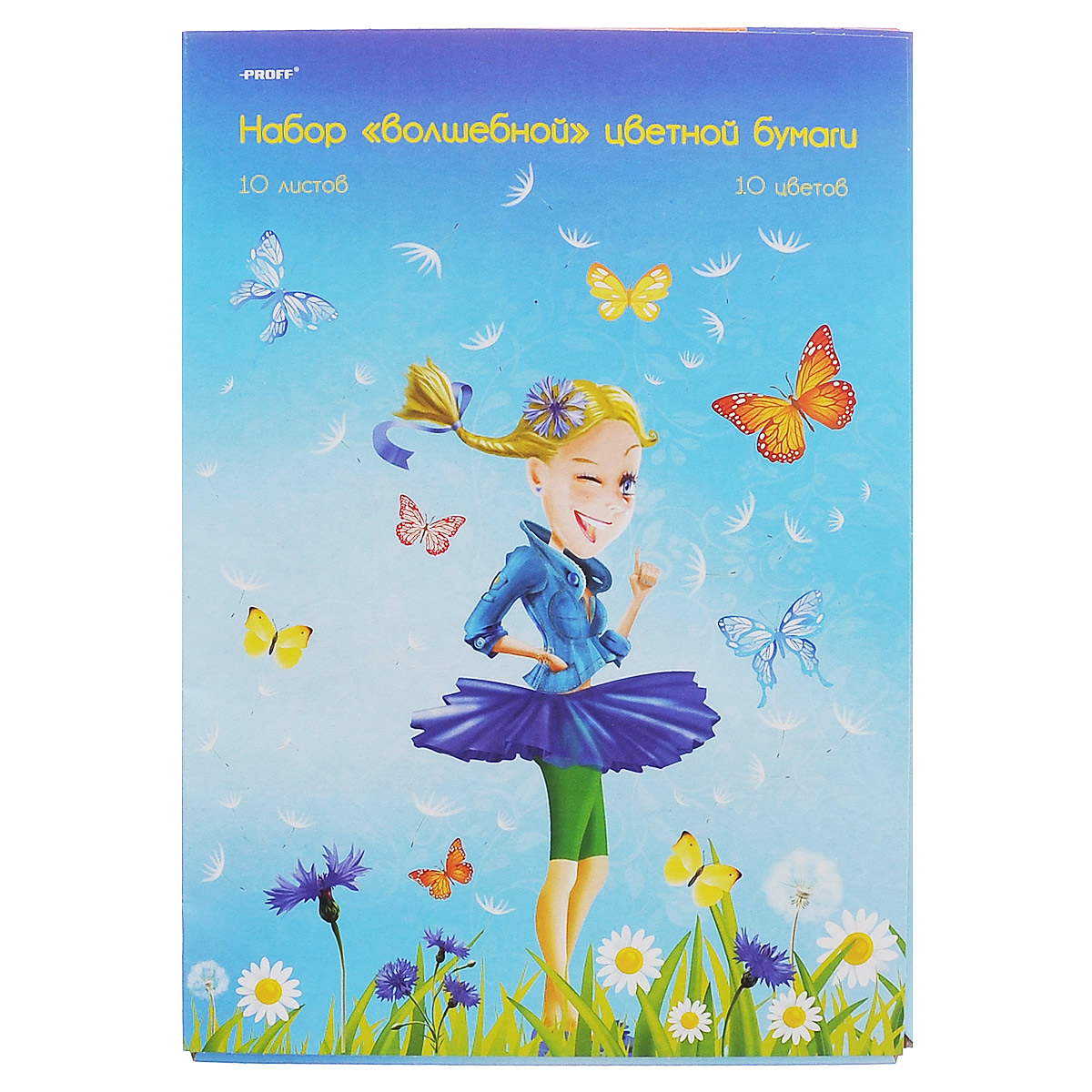 Набор цветной бумаги Proff Девочки-цветочки, 10 листов. MF15-CPS10MF15-CPS10 Набор цветной бумаги Proff Девочки-цветочки, 10 листов. MF15-CPS10MF15-CPS10Набор цветной бумаги Девочки-цветочки, в папке из мелованного картона, позволит создавать всевозможные аппликации и поделки. Набор состоит из таких цветов: желтый, черный, розовый, оранжевый, платиновый, красный, коричневый, зеленый, золотой, синий. Создание поделок из цветной бумаги позволяет ребенку развивать творческие способности, кроме того, это увлекательный досуг.