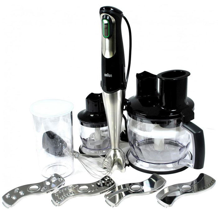 Braun MQ785 Patisserie Plus блендерMQ 785 Patisserie Plus Braun MQ785 Patisserie Plus блендерMQ 785 Patisserie PlusПогружной блендер Braun MQ785 Patisserie Plus с революционной функцией контроля скорости Smart Speed - чем сильнее нажатие на кнопку, тем выше мощность работы блендера. Вы можете легко приготовить любые блюда одной рукой, изменяя скорость в процессе работы, без переключения дополнительных кнопок. Все скорости, одна кнопка!Braun MQ 785 Patisserie Plus оснащен большой удобной кнопкой регулирования скорости и мягкой прорезиненной ручкой и имеет 4 функции: измельчение, терка, шинковка и замешивание теста. На верхнем основании ручки располагается световой индикатор и кнопка безопасности. Вы гарантированно будете получать идеальный результат при каждом использовании устройства!