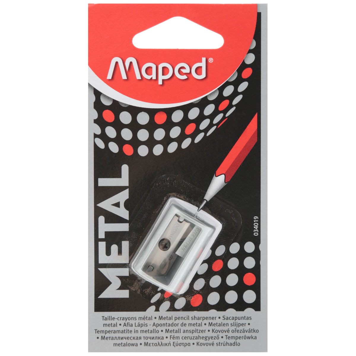 Точилка Maped Satellite, цвет: серый34019_серый Точилка Maped Satellite, цвет: серый34019_серыйТочилка Maped Satellite выполненная из металла в современном стильном дизайне. Точилка цилиндрической формы обеспечивает лёгкое равномерное затачивание. Компактная и удобная на одно отверстие, без контейнера для сбора стружки.