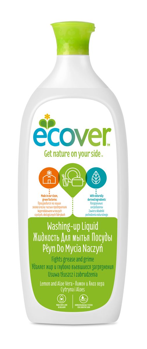Экологическая жидкость для мытья посуды Ecover, с лимоном и алоэ-вера, 1 л00161 Экологическая жидкость для мытья посуды Ecover, с лимоном и алоэ-вера, 1 л00161Эффективное моющее средство Ecover со свежим ароматом лимона создано на основе экологически чистых ПАВ из соломы и пшеничных отрубей. Прекрасно очищает и удаляет жиры, не оставляет химикатов на посуде. Великолепно смывается водой. Не вызывает раздражений и аллергических реакций на коже, дополнительно содержит экстракты бархатцев и алое-вера для защиты рук, что позволяет мыть посуду без перчаток. Не содержит синтетических ароматизаторов и нефтепродуктов. Упаковка изготовлена из сахарного тростника - 100% возобновляемого, годного для повторного применения и вторичной переработки материала. Уровень pH: 4.5. Подходит для использования в домах с автономной канализацией. Не наносит вреда любым видам септиков! Характеристики:Состав: >30% вода; 5-15% анионные ПАВ; Объем: 1 л. Товар сертифицирован.Уважаемые клиенты!Обращаем ваше внимание на возможные изменения в дизайне упаковки. Качественные характеристики товара остаются неизменными. Поставка осуществляется в зависимости от наличия на складе.