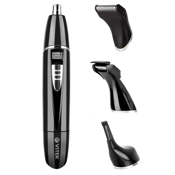 Vitek VT-2545 (ВК) триммер для носа и ушейVT-2545(ВК) Vitek VT-2545 (ВК) триммер для носа и ушейVT-2545(ВК)В наше время одним из важнейших факторов успеха является создание безупречного имиджа, который базируется, прежде всего, на аккуратном внешнем виде. Создать совершенный облик, где все продумано до мельчайших деталей, вам поможет триммер Vitek VT-2545 (ВК). Компактное устройство превратилось в настоящее спасение для тех, кто предпочитает делать стрижки в домашних условиях или заботится об идеальной гладкости тела без единого волоска. Максимально удобный и практичный триммер позволят легко придать нужную форму бакенбардам, усам, бровям, зоне бикини.Теперь вы можете комфортно удалить непослушные волоски из ушей или носа, а также обеспечить качественное гладкое бритье. Благодаря легкой и приятной работе с триммером Vitek VT-2545 (ВК) вы забудете о частых походах в парикмахерскую или в салоны красоты. А еще вы перестанете беспокоиться о мелких неприятностях, которые могут испортить вам настроение.Триммер Vitek VT-2545 (ВК) выполнен из высококачественных материалов, что позволит вам безопасно и комфортно пользоваться устройством в течение долгого времени. О том, что триммер нуждается в подзарядке, вам подскажет индикатор на корпусе. Просто подключите его к сети и продолжайте создавать новый образ.