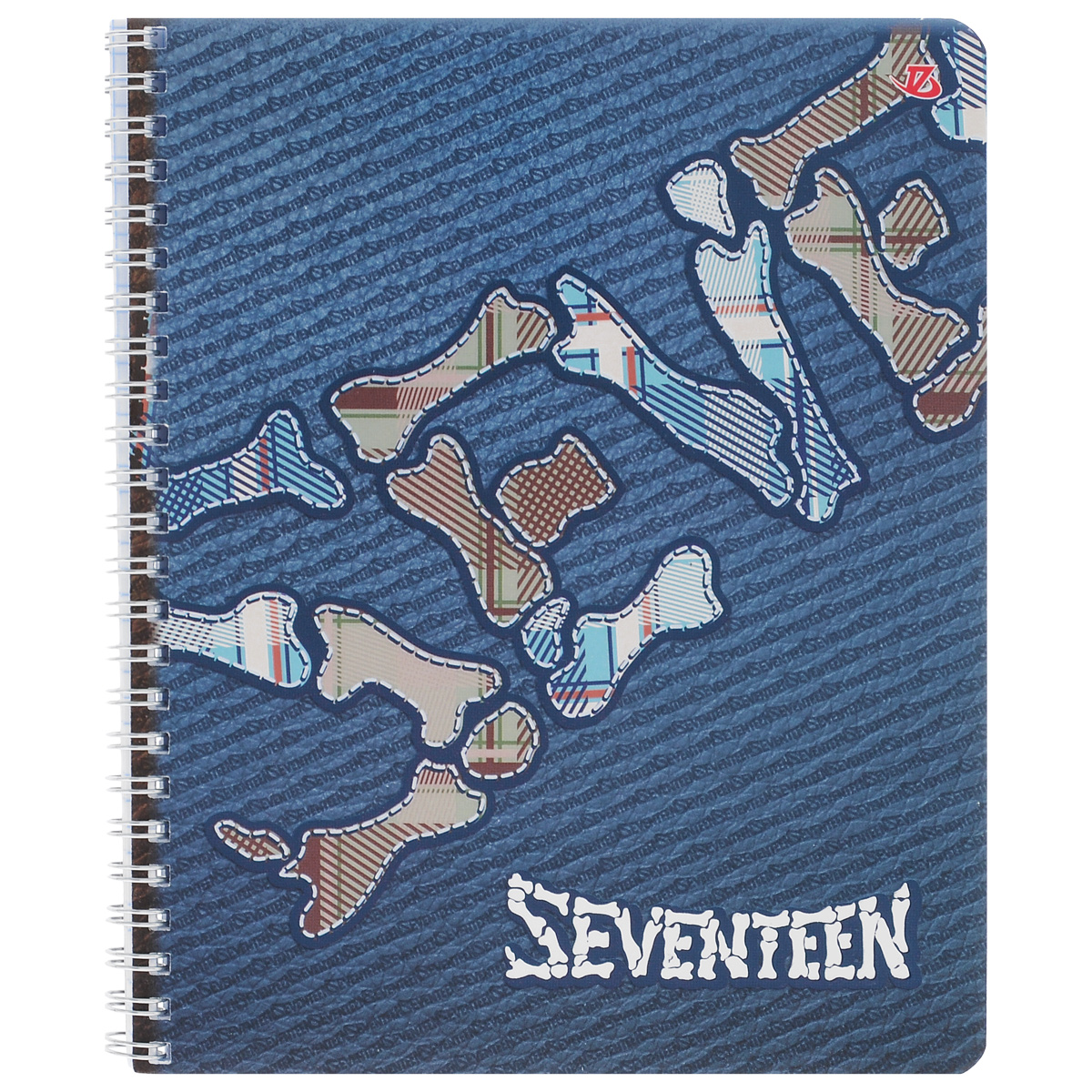 Тетрадь в клетку Seventeen, цвет: синий, 60 листов. 6657/36657/3_синий Тетрадь в клетку Seventeen, цвет: синий, 60 листов. 6657/36657/3_синийТетрадь Seventeen подойдет для любых работ и студенту, и школьнику.Фактурная обложка тетради с элементами серебряного тиснения выполнена из мелованного картона с закругленными углами.Внутренний блок тетради соединен металлической пружиной и состоит из 60 листов высококачественной бумаги повышенной белизны.