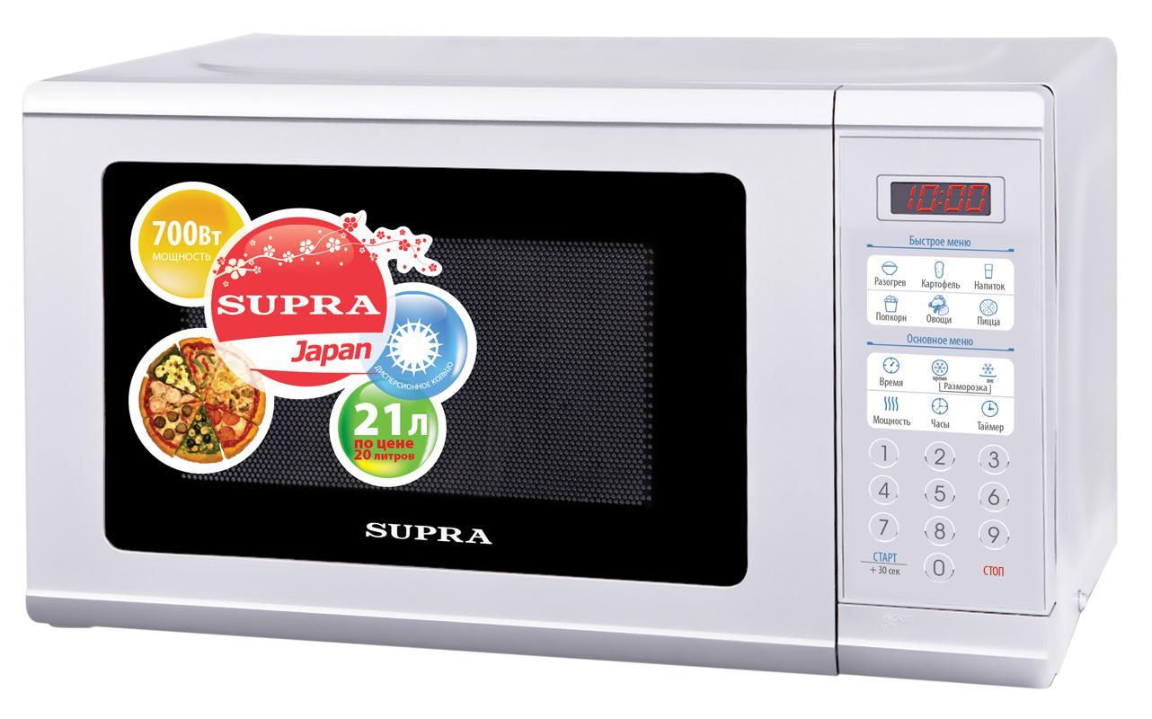 Supra MWS-2108SW СВЧ-печьMWS-2108SW Supra MWS-2108SW СВЧ-печьMWS-2108SWДизайн микроволновой печи Supra MWS-2108SW позволит ей органично влиться в общий дизайн кухни, а большое количество полезных функций, сделает ее незаменимой помощницей в приготовлении вкусных блюд.