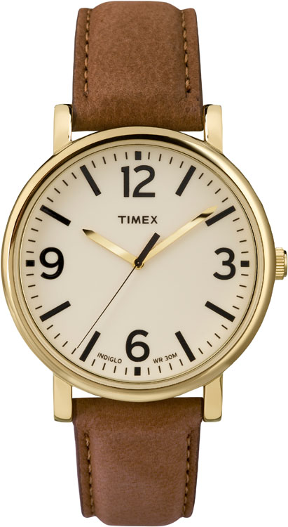 Часы наручные мужские Timex, цвет: коричневый, золотой. T2P527