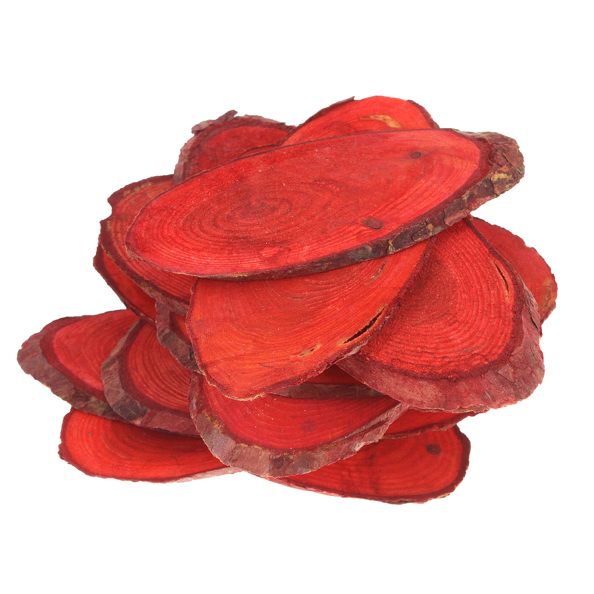 Декоративный элемент Dongjiang Art, цвет: красный, толщина 4 мм, 250 г. 77089797708979 Декоративный элемент Dongjiang Art, цвет: красный, толщина 4 мм, 250 г. 77089797708979Декоративный элемент Dongjiang Art, изготовленный из натурального дерева, предназначен для украшения цветочных композиций. Изделие можно также использовать в технике скрапбукинг и многом другом. Флористика - вид декоративно-прикладного искусства, который использует живые, засушенные или консервированные природные материалы для создания флористических работ. Это целый мир, в котором есть место и строгому математическому расчету, и вдохновению.Толщина среза: 4 мм. Средний размер элементов: 4,5 см х 8,5 см.