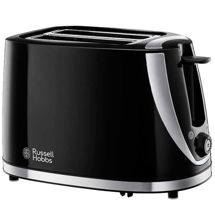Russell Hobbs 21410-56 Stylis, Black тостер21410-56 Russell Hobbs 21410-56 Stylis, Black тостер21410-56Тостер Russell Hobbs 21410-56 Stylis на 2 тоста, выполненный в черном корпусе и акцентами из нержавеющей стали обладает экстра-широкими слотами для поджаривания толстых ломтиков хлеба, булочек или багетов. Устройство оснащено функцией экстра-подъема, что позволит контролировать процесс поджаривания без прерывания цикла приготовления. Кроме того, в тостере предусмотрена функция разморозки и разогрева.Стильный черный тостер со стальными акцентамиЭкстра широкие слоты с функцией экстра подъема: идеально подходит для поджаривания толстых ломтиков хлеба, чайного пирога или булочек Световая индикацияСъемный поддон для крошекРегулируемая степень поджариванияРешетка для разогрева