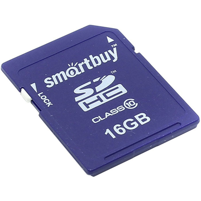 SmartBuy SDHC Class 10 16GB карта памятиSB16GBSDHCCL10 SmartBuy SDHC Class 10 16GB карта памятиSB16GBSDHCCL10SmartBuy SDHC Class 10 16GB - компактное универсальное устройство для хранения информации. Она может использоваться в коммуникаторах, камерах, цифровых фотоаппаратах, компьютерах и многих других устройствах.