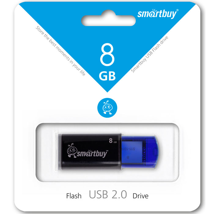 SmartBuy Click 8GB, Blue USB-накопительSB8GBCL-B SmartBuy Click 8GB, Blue USB-накопительSB8GBCL-BНакопитель Smartbuy Click может похвастаться ярким дизайном благодаря инновационному выдвижному USB- коннектору. Click имеет отполированную и приятную на ощупь поверхность.Инновационный выдвижной коннекторЭлегантный дизайн и приятная на ощупь отполированная поверхностьОтверстие для шнуркаСовместим с: Windows 8/7/XP/2000/Vista, Mac OS 8.6 и Linux 2.4.0 (или выше)
