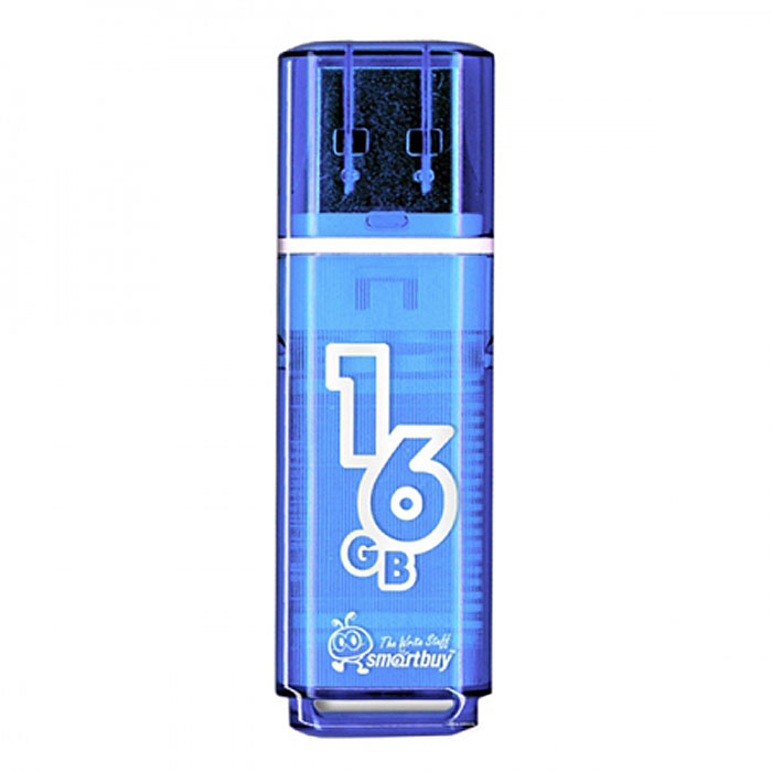 SmartBuy Glossy Series 16GB, Blue USB-накопитель