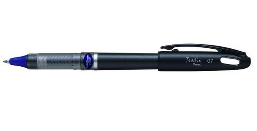 Гелевая ручка TRADIO ENERGEL синий стержень 0.7мм, черный корпус, в блистере