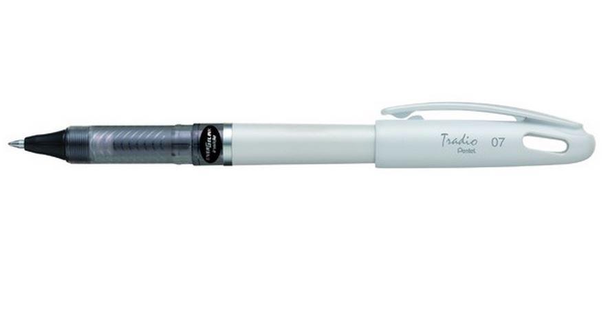 Гелевая ручка TRADIO ENERGEL черный стержень 0.7мм, белый корпус,в блистере