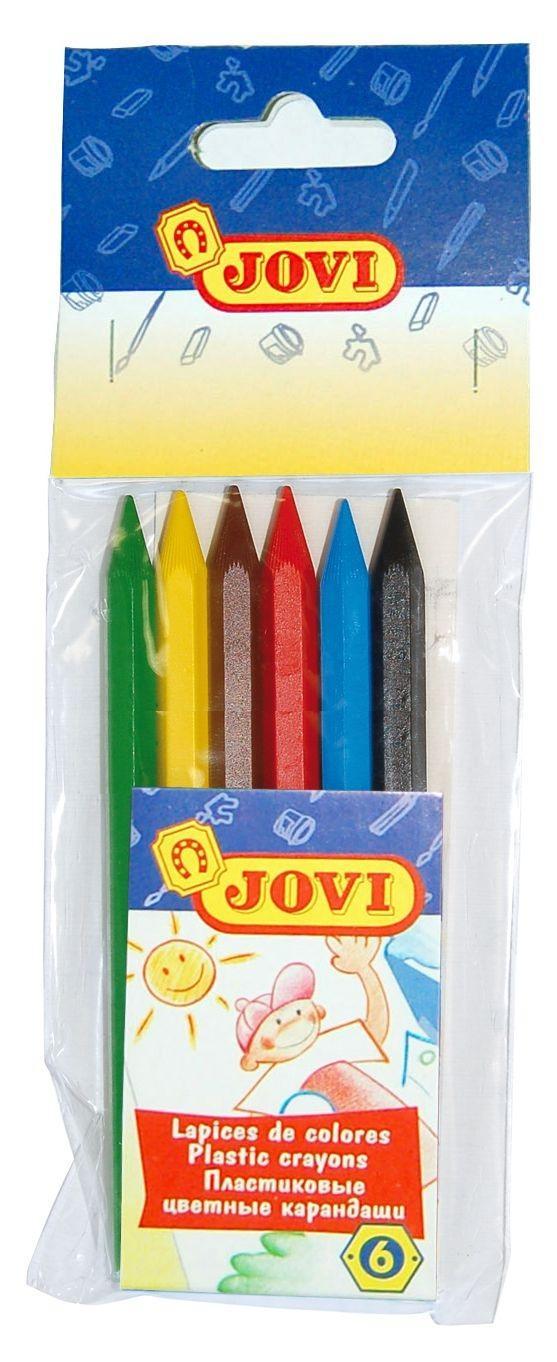 Цветные карандаши, пластиковые 6цв. в блистере