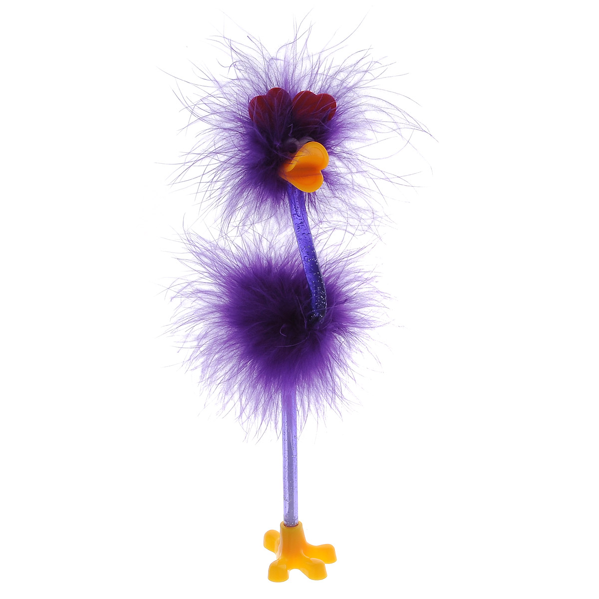 Ручка-игрушка Flamingo, с сердечками, с подставкой, цвет: фиолетовый82965_фиолетовый, сердце Ручка-игрушка Flamingo, с сердечками, с подставкой, цвет: фиолетовый82965_фиолетовый, сердцеОригинальная шариковая ручка-игрушка Flamingo станет отличным подарком и незаменимым аксессуаром на вашем рабочем столе. Ручка, украшенная перьями, выполнена в виде забавной птички фламинго с антеннами-сердечками. К ручке прилагается подставка в виде лапки. Такая ручка - это забавный и практичный подарок, она не потеряется среди бумаг и непременно вызовет улыбку окружающих.