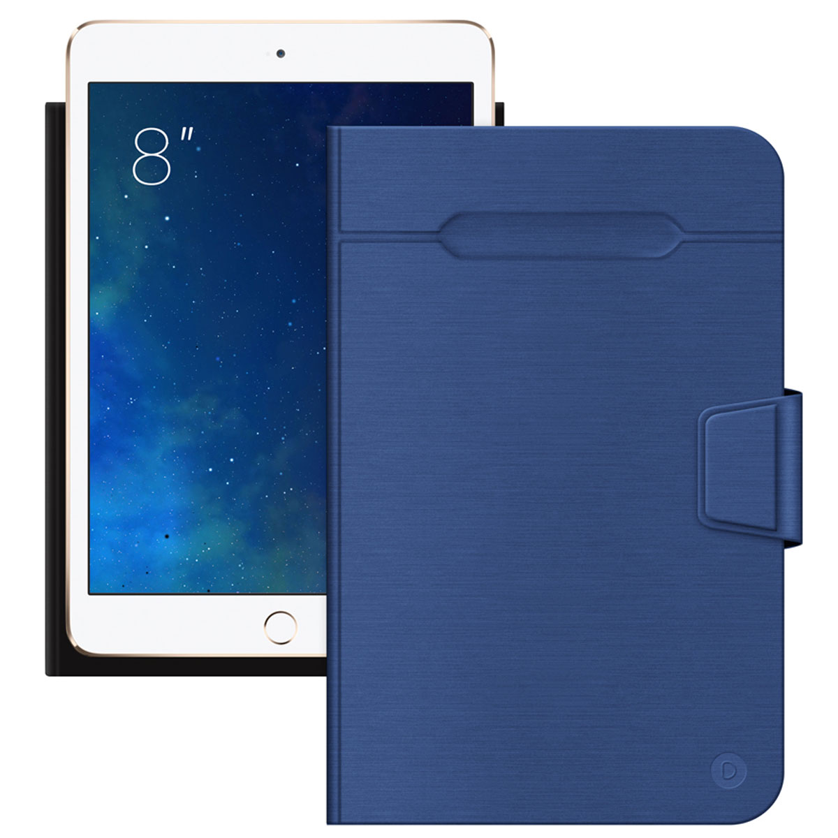 Deppa Wallet Fold чехол-подставка для планшетов 8', Blue