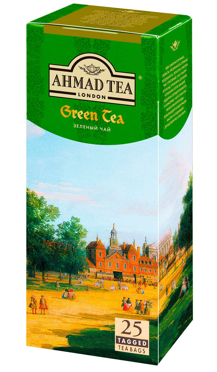 Ahmad Tea зеленый чай в пакетиках, 25 шт589LY-012 Ahmad Tea зеленый чай в пакетиках, 25 шт589LY-012Едва заметная горчинка, свежесть, прозрачность оттенков, воздушность, легкость и чистота. Чай Ahmad Tea, способный, как и тысячу лет назад, прояснить сознание, успокоить поток эмоций, подарить сосредоточенность и гармонию. Чай со вкусом философской беседы, помогающий концентрации мысли и создающий дружественную атмосферу.