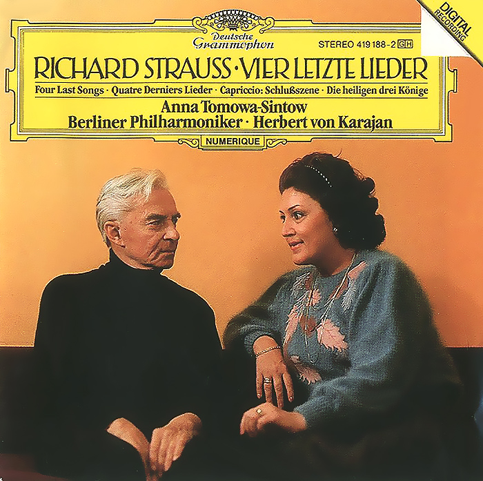 Herbert Von Karajan. Richard Strauss. Vier Letzte Lieder