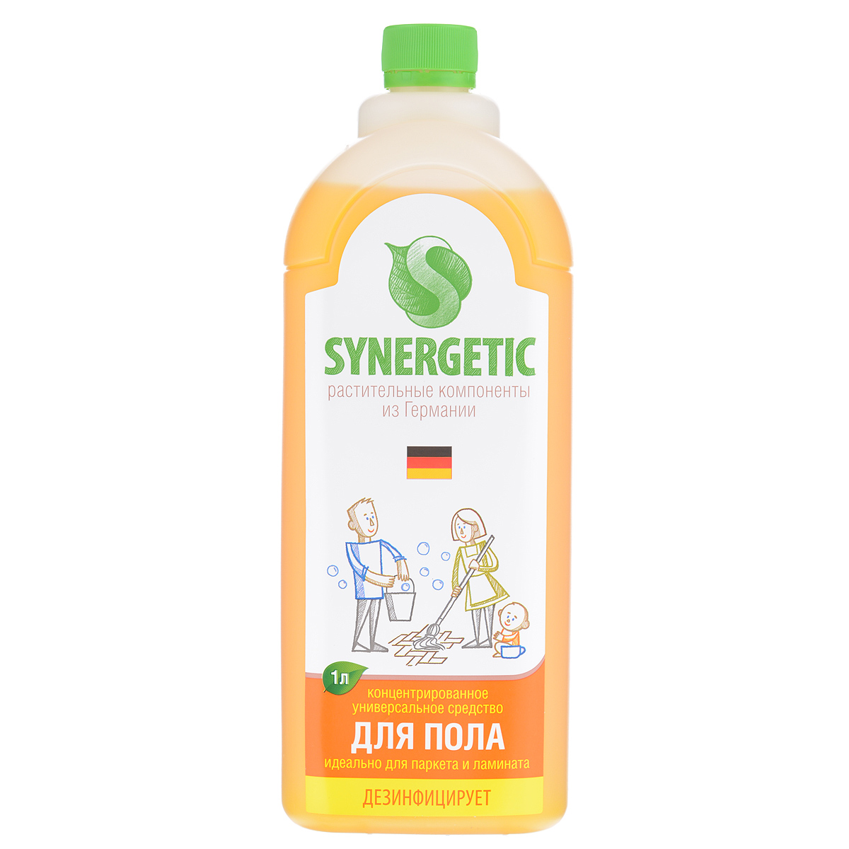 Средство для мытья полов Synergetic, концентрированное, 1 л101100 Средство для мытья полов Synergetic, концентрированное, 1 л101100Концентрированное средство для мытья полов Synergetic мягко очищает и ухаживает, защищая поверхность от неблагоприятного внешнего воздействия. Не оставляет разводов. Идеально подходит для мытья паркета и ламината, а также любых других поверхностей.Состав: 5-15% А-тензиды (растительного происхождения), НТА 3%, натуральный экстракт цветов, пищевой краситель.Товар сертифицирован.