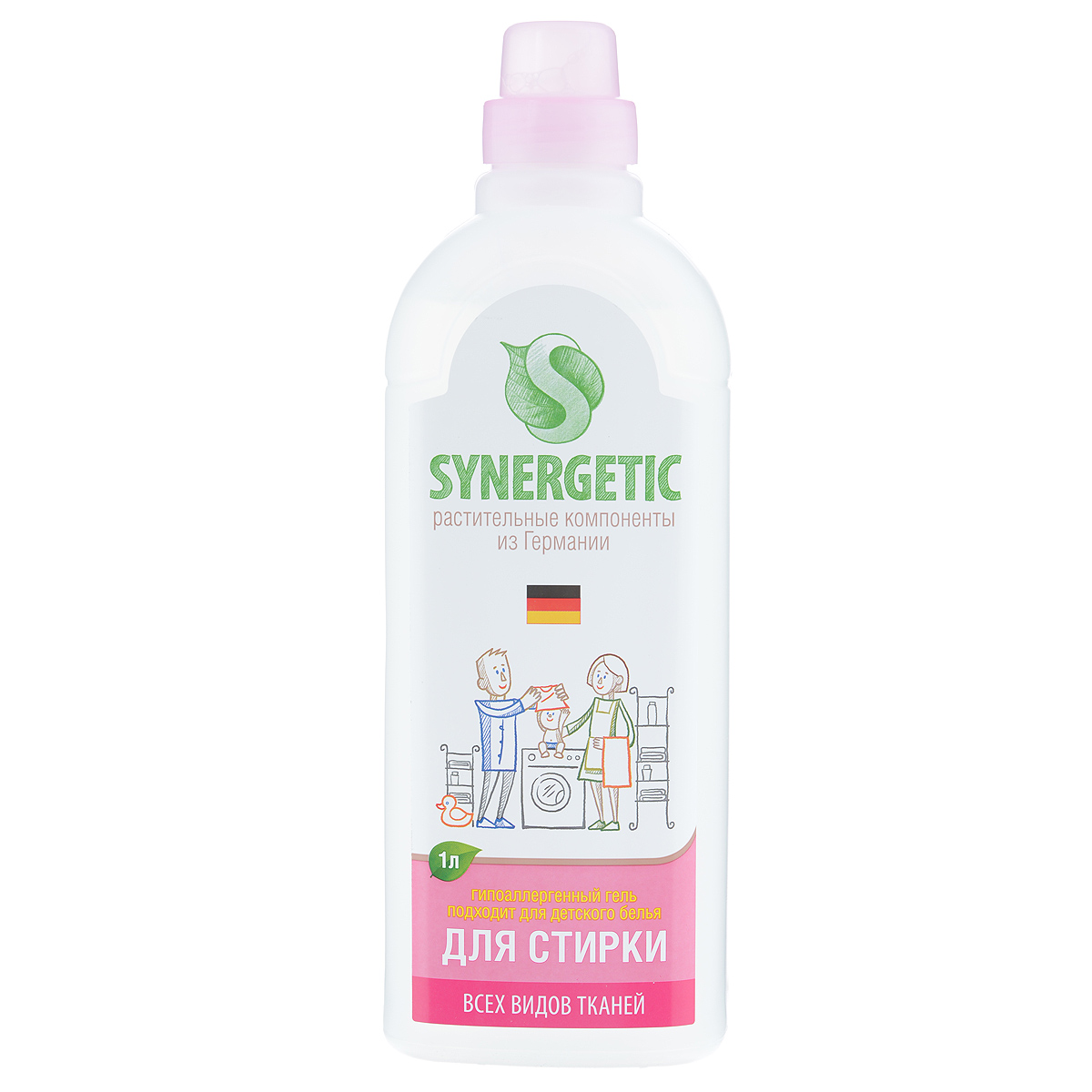 Средство для стирки Synergetic, концентрированное, 1 л109100 Средство для стирки Synergetic, концентрированное, 1 л109100Высококонцентрированное профессиональное средство Synergetic предназначено для стирки любых видов тканей. Подходит для детского, темного, цветного и белого белья, шерсти, шелка и джинсовых тканей. Средство гипоаллергенно, так как содержит натуральные компоненты. Сохраняет структуру тканей и насыщенность цвета. Полностью смывается, не остается на одежде. Подходит для всех типов стиральных машин и ручной стирки при температуре 20-60 °C. Соответствует нормам САН ПИН.Состав: А-тензиды 5-15% (растительного происхождения), Н-тензиды 5-15% (на основе глюкозы), лимонная кислота Товар сертифицирован.