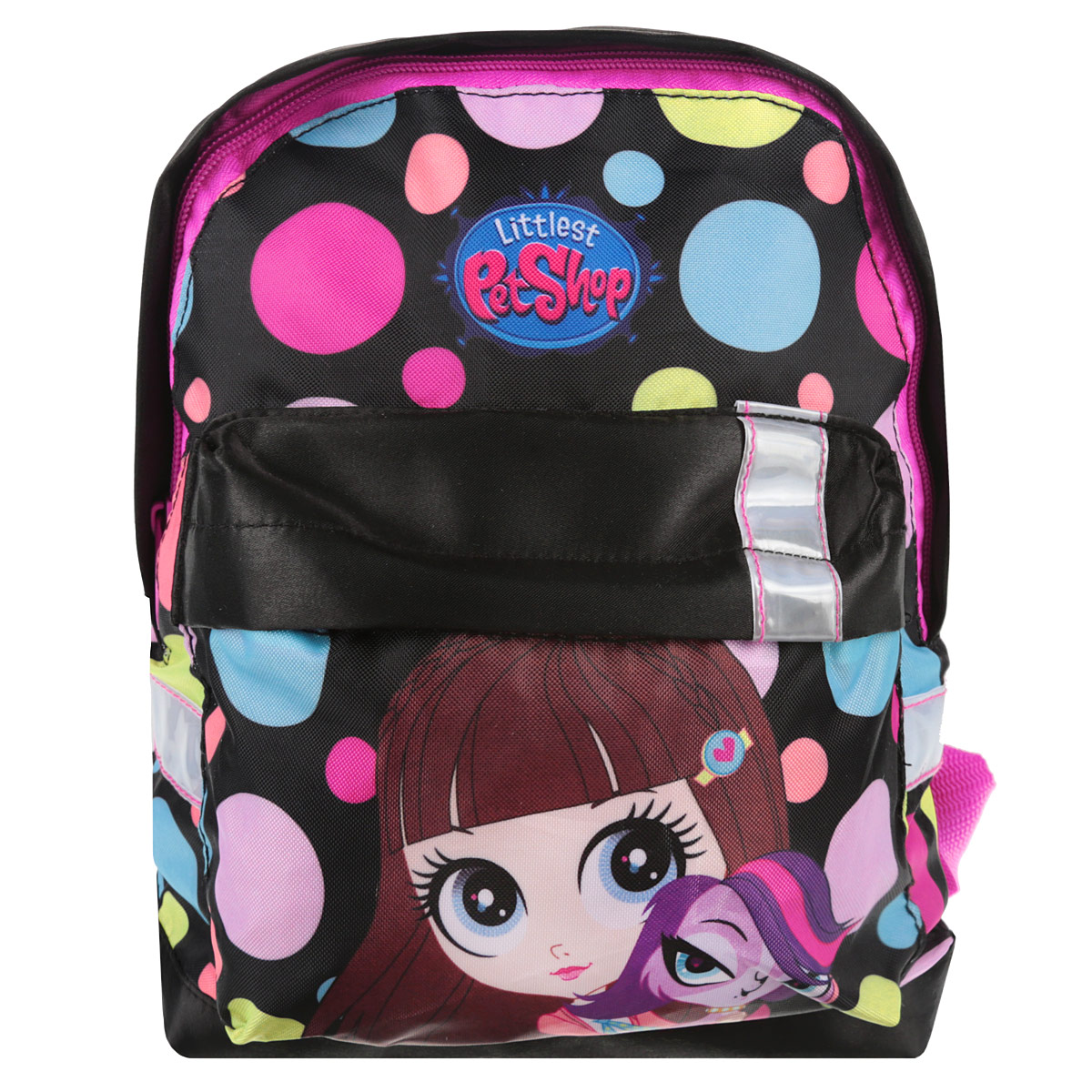Рюкзак детский Kinderline "Littlest Pet Shop", цвет: черный, розовый. LPCB-UT3-502S