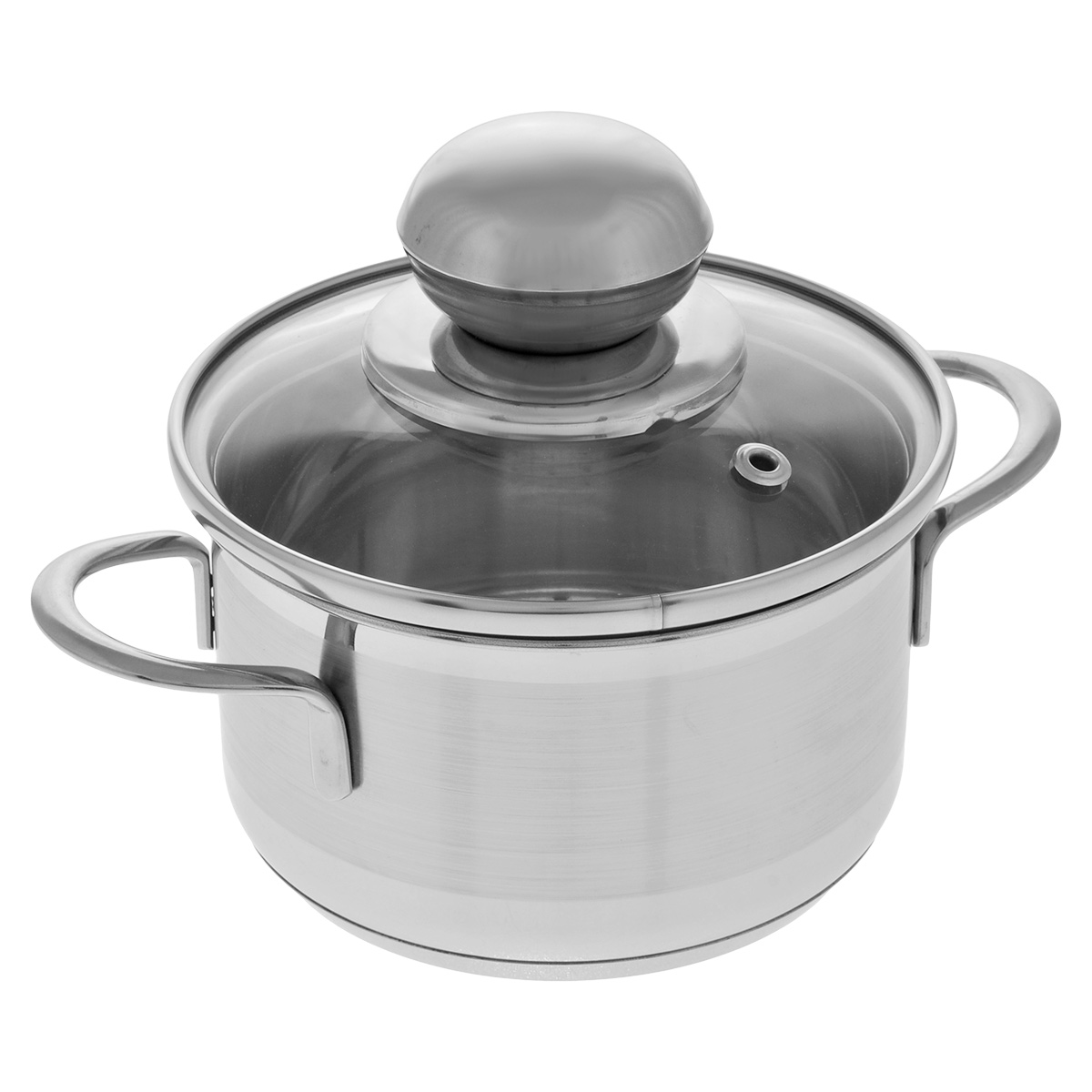 Кастрюля SSW Edelstahl Kochtopf с крышкой, 0,8 л420412 Кастрюля SSW Edelstahl Kochtopf с крышкой, 0,8 л420412Кастрюля SSW Edelstahl Kochtopf изготовлена из высококачественной нержавеющей стали. Комбинация матовой и зеркальной полировки внешнего покрытия придает изделию особо эстетичный стильный вид. Изделие предназначено для здорового и экологичного приготовления пищи. Внутренняя гладкая поверхность легко чистится - можно мыть в воде руками или протирать полотенцем. Оптимальное соотношение толщины дна и стенок посуды обеспечивает равномерное распределение тепла, экономит энергию, делает посуду устойчивой к деформации. Многослойное капсулированное дно аккумулирует тепло, способствует быстрому закипанию и приготовлению пищи даже при небольшой мощности конфорок. Маленький размер позволяет готовить пищу в небольших количествах и уменьшает время приготовления. Кастрюля оснащена двумя удобными ручками. Крышка из термостойкого стекла снабжена металлическим ободом, удобной ручкой и отверстием для выпуска пара. Такая крышка позволяет следить за процессом приготовления пищи без потери тепла. Она плотно прилегает к краю кастрюли, сохраняя аромат блюд. Подходит для газовых, электрических, стеклокерамических плит. Не предназначена для СВЧ-печей. Можно мыть в посудомоечной машине. Высота стенки: 7 см. Ширина с учетом ручек: 19 см.