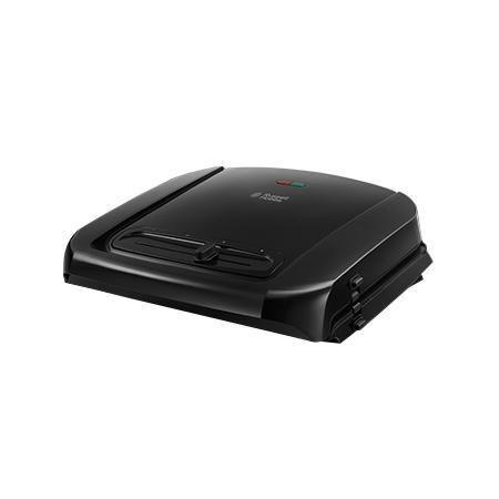 Russell Hobbs 20850-56 Grills электрогриль20850-56 Russell Hobbs 20850-56 Grills электрогриль20850-56Вкусная и здоровая пища - это просто!Универсальный гриль идеально подходит для больших семей и любителей часто устраивать вечеринки. Гриль обладает большей площадью плстин для приготовления до 6 порций мяса, рыбы или сэндвитчей за один раз.Плавающие шарнирные соединения идеально подходят для приготовления стейков различной толщины, курицы или мяса для бургеров. Благодаря инновационному дизайну, который способствует выведению лишнего жира, гриль уменьшает содержание жира в продуктах до 42%* без потери вкуса и аромата блюда.Практичный и стильныйГриль обладает усовершенствованным антипригарным покрытием пластин, которое позволяет продлить срок их службы до 3х раз дольше†, а разогрев пластин происходит быстрее**. Гриль выполнен в лакированном черном цвете и будет прекрасно смотреться на вашей рабочей поверхности на кухне.