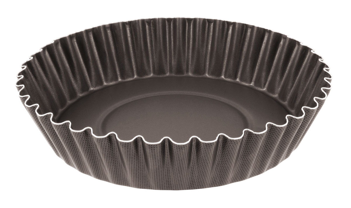 Форма для пирога Tefal Natura, с антипригарным покрытием, диаметр 26 см2100067169 Форма для пирога Tefal Natura, с антипригарным покрытием, диаметр 26 см2100067169Форма для пирога Tefal Natura с волнистыми краями выполнена из переработанного алюминия, обладающего большой износостойкостью и надежностью, и не содержащего вредных для организма веществ (PFOA, кадмий, свинец).Технология Cuisson Homogene способствует оптимальному распределению тепла.Антипригарное покрытие Demoulage Parfait не даст пригореть выпечке, способствует оптимальному пропеканию теста. Форму легко чистить и мыть. Можно мыть в посудомоечной машине.Диаметр формы: 26 см.Высота стенок формы: 6 см.