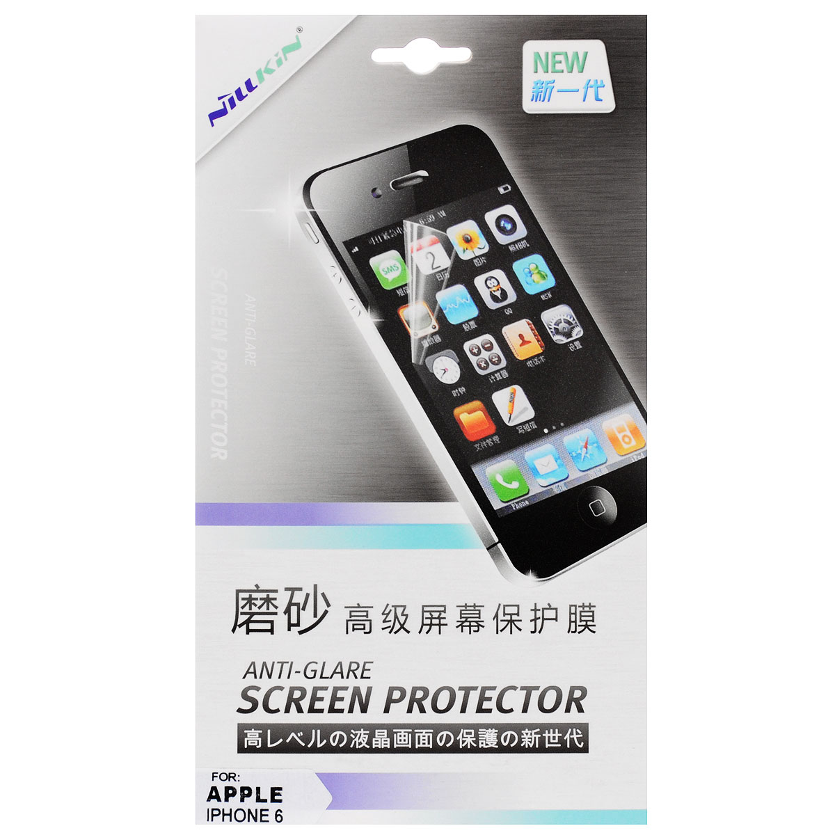 Nillkin Screen Protector защитная пленка для Apple iPhone 6, матоваяSP-062 Nillkin Screen Protector защитная пленка для Apple iPhone 6, матоваяSP-062Защитная пленка Nillkin Screen Protector для Apple iPhone 6 сохраняет экран гладким и предотвращает появление на нем царапин и потертостей. Структура пленки позволяет ей плотно удерживаться без помощи клеевых составов. Пленка практически незаметна на экране устройства и сохраняет все характеристики цветопередачи и чувствительности сенсора.