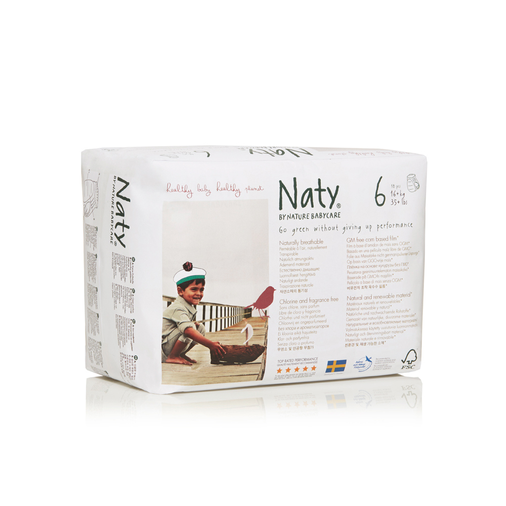 Фито трусики-подгузники Naty (Найти), размер 6 (от 16+ кг.), 18 шт.