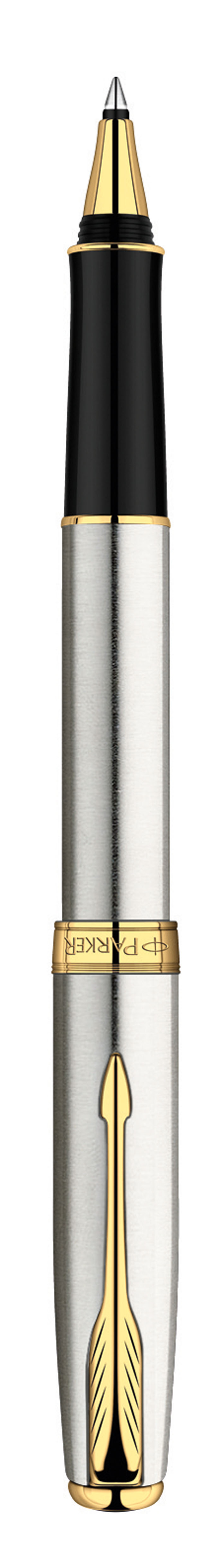 Parker Ручка-роллер Sonnet Stainless Steel GTPARKER-S0809130 Parker Ручка-роллер Sonnet Stainless Steel GTPARKER-S0809130Данная ручка – это истинный образец неповторимой утонченности и чарующей элегантности. Яркий металлический блеск в сочетании с мерцающим сиянием золота приносит в образ волнующую изысканность. Тип: Ручка-роллер со съемным колпачком Толщина пишущего узла: Средний (М) Корпус: Нержавеющая сталь Отделка: Позолота 23 К Механизм: съемный колпачок Цвет корпуса: серебряный, стальной Отделка: золотой цвет Толщина корпуcа: стандартная