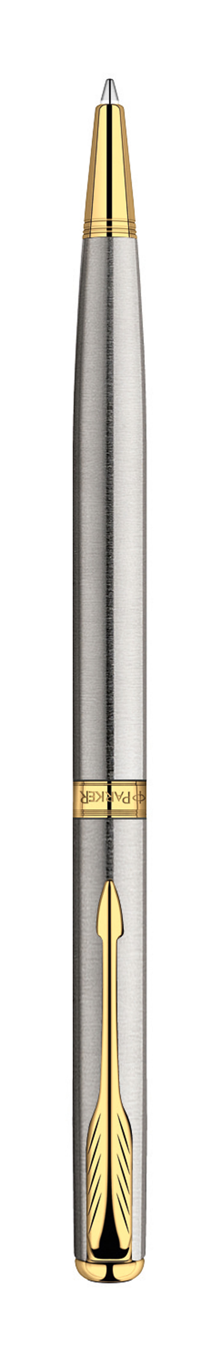 Parker Ручка шариковая Sonnet Slim Stainless Steel GTPARKER-S0809150 Parker Ручка шариковая Sonnet Slim Stainless Steel GTPARKER-S0809150Ручка украшенапозолоченными деталями отделки. Пишет легко и гладко, обеспечивая тем самым комфортное письмо.Толщина стержня в комплекте: Средний (М).Цвет стержня в комплекте: Черный (другие продаются отдельно).Механизм: Поворотного действия.Корпус: Легированная сталь.Отделка: Позолота 23 К.Цвет: Легированная сталь.Размеры: 13,6 х 1,13 см.Комплектация: Ручка со стержнем, подарочная коробка, транспортировочная упаковка, руководство по эксплуатации с гарантийным талоном.Гарантия производителя: Два (2) года со дня покупки.