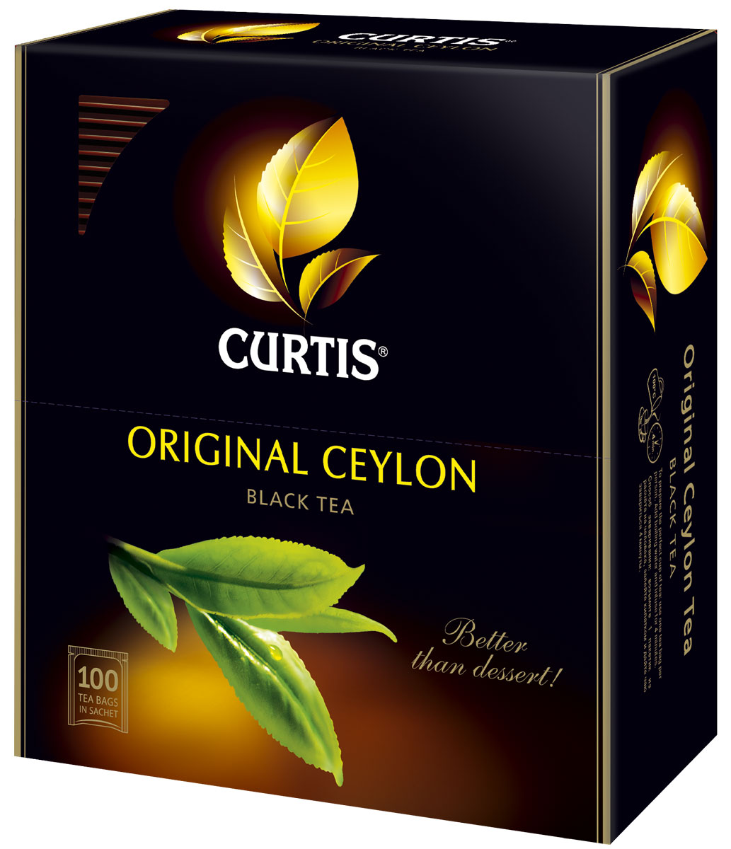 Curtis Original Ceylon Tea черный чай в пакетиках, 100 шт510619 Curtis Original Ceylon Tea черный чай в пакетиках, 100 шт510619Curtis Original Ceylon Tea - высокогорный цейлонский чай, нежно-золотистый цвет которого таит неожиданно яркий всплеск тонкого цветочного вкуса и аромата.