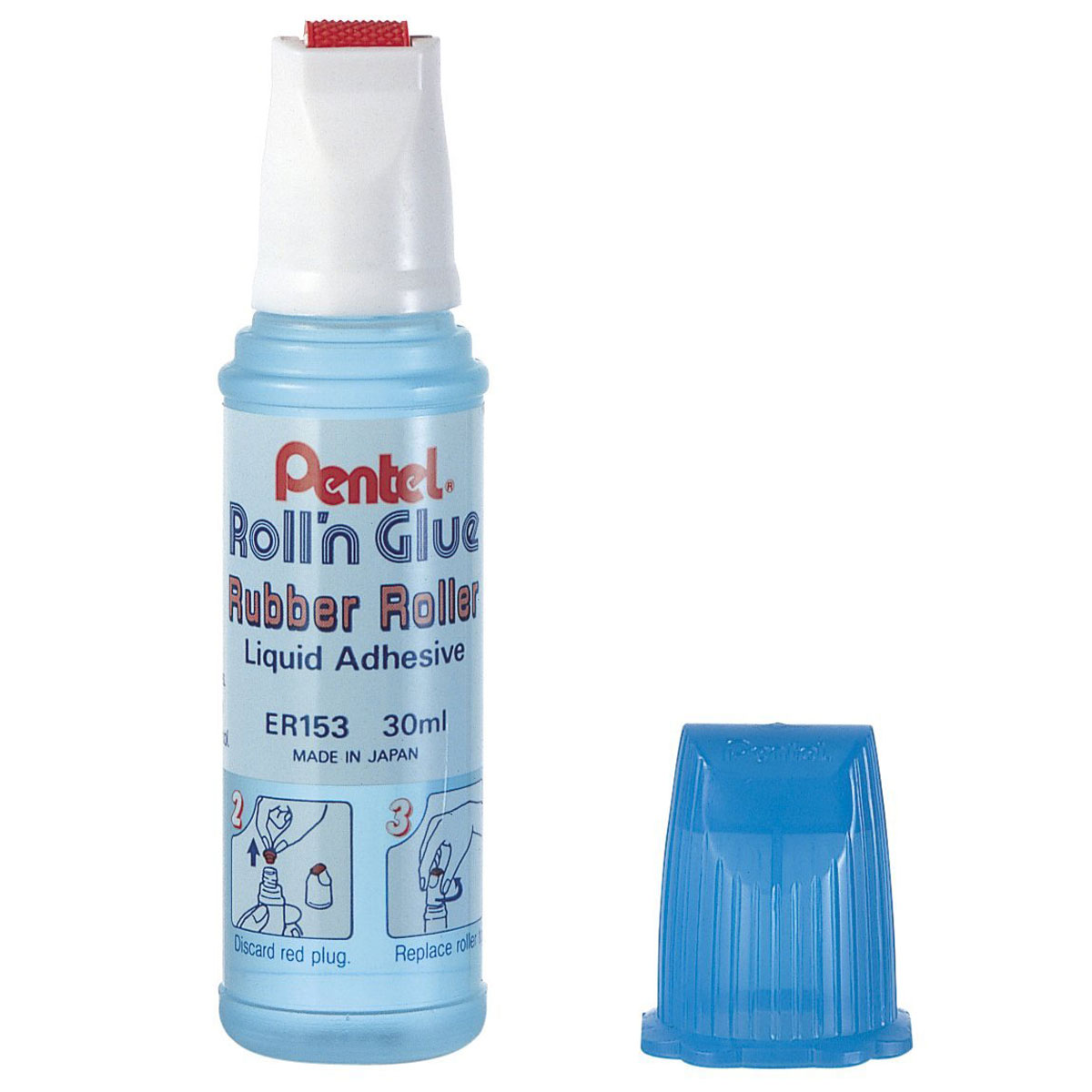 Pentel Клей роликовый Rolln Glue, 30 мл. ER153-SER153-S Pentel Клей роликовый Rolln Glue, 30 мл. ER153-SER153-SКлей Pentel Rolln Glue с роликовым аппликатором идеально склеивает бумагу, картон и ткань. Не оставляет следов после высыхания и не желтеет, без запаха, не токсичен. Голубой цвет клея позволяет видеть зону склеивания.