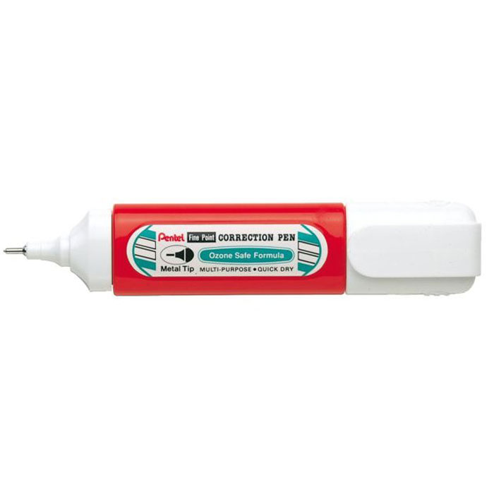 Pentel Ручка-корректор Fine Point Pocket, 12 млPZLC31-W Pentel Ручка-корректор Fine Point Pocket, 12 млPZLC31-WРучка с корректирующей жидкостью Pentel Fine Point Pocket поможет вам аккуратно удалить ошибки и опечатки.Корпус выполнен из прочного пластика. Тонкий шариковый металлический наконечник диаметром 0,2 мм обеспечивает точность исправлений. Жидкость быстро сохнет, мягко ложится на бумагу, обеспечивая гладкое ровное покрытие. Шарик внутри корпуса ручки помогает равномерно размешать жидкость перед использованием.Удобный колпачок с клипом предотвращает преждевременное высыхание абсорбирующих чернил.