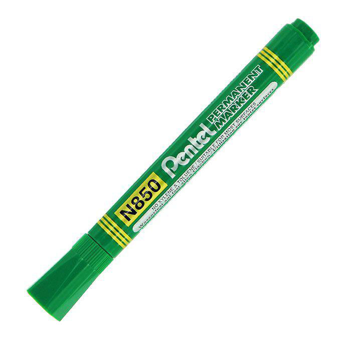Pentel Маркер перманентный Bullet Point, цвет: зеленыйPN850-D Pentel Маркер перманентный Bullet Point, цвет: зеленыйPN850-DМаркер перманентный Bullet Point идеально пишет на любых поверхностях - стекло, металл, резина, дерево, ткань. Маркер заправлен перманентными чернилами, они быстро высыхают, чернила свето- и влагостойкие. Надписи, сделанные этим маркером, устойчивы к истиранию.
