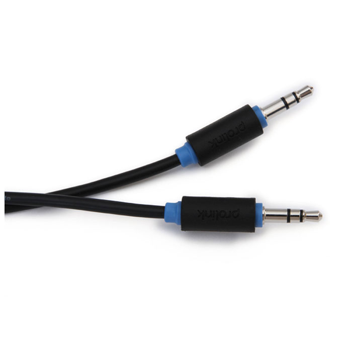 Prolink PB105 аудиокабель (1.5 м)PB105-0150 Prolink PB105 аудиокабель (1.5 м)PB105-0150Интерфейсный кабель Prolink PB105 служит для подключения аудио устройств (iPod,наушников, микрофонов, внешних колонок и т.д.). Несмотря на относительную дешевизну данной серии, кабель изготовлен из высококачественного полихлорвинила, жилы проводников отлиты и чистой бескислородной меди. Эти материалы обеспечивают очень качественную передачу сигнала, придают кабелю гибкость и эффектный внешний вид. Конструкция разъема не разборная, залита гибким пластиком, что обеспечивает надежность и долговечность в работе.Тип сигнала: стерео (аналоговый) Никелированные термопластичные коннекторы ElastomerПроводник из 99,99% бескислородной меди высокой проводимости (OFC) Диэлектрик:PVC Экранирование: алюминиевая фольга Внешняя оболочка: PVC черного цвета