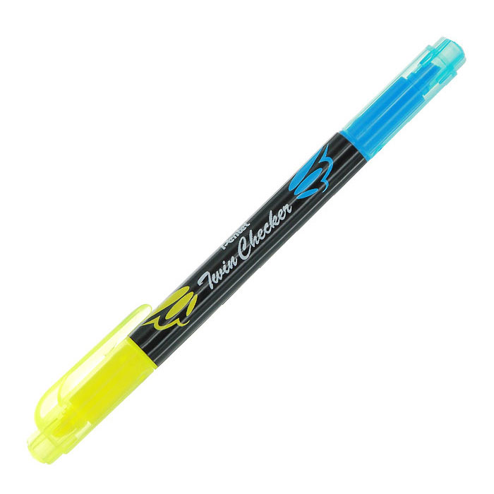 Pentel Текстовыделитель двухцветный Twin Checker, цвет: желтый, голубойPSLW8-GS Pentel Текстовыделитель двухцветный Twin Checker, цвет: желтый, голубойPSLW8-GSДвухсторонний текстовыделитель Twin Checker невероятно удобен и станет вашим незаменимым помощником. Его можно использовать для выделения текстов на разных видах бумаги. У маркера скошенный наконечник, а два ярких насыщенных цвета - голубой и желтый - помогут обозначить необходимую информацию в потоке текста.Диаметр стержня от 1 до 3,5 мм.
