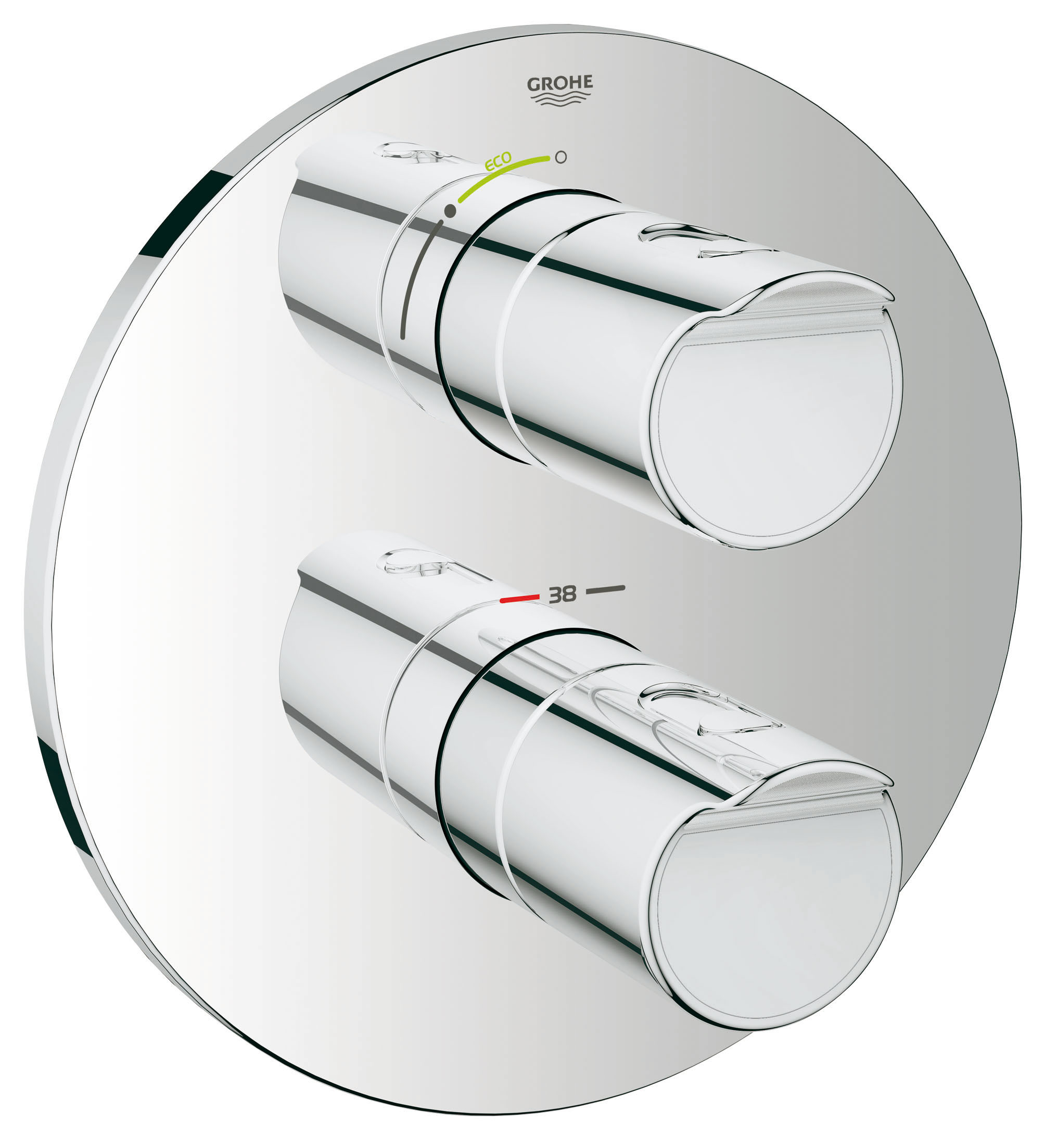 Термостатический смеситель для душа GROHE Grohtherm 2000 (внешняя панель для арт. 35500000) (19354001)19354001 Термостатический смеситель для душа GROHE Grohtherm 2000 (внешняя панель для арт. 35500000) (19354001)19354001Комплект верхней монтажной части для GROHE Rapido T 35 500 000Без встраиваемого механизмаGROHE StarLight хромированная поверхность Стопор безопасности при 38°CРукоятка расхода с экономичной кнопкой GROHE EcoButton И индивидуально устанавливаемым стопоромCarbodur керамический вентиль 1/2?, 180°С настенными розетками GROHE QuickFix ( скрытые эксцентрики, уплотнение, скрытый монтаж)