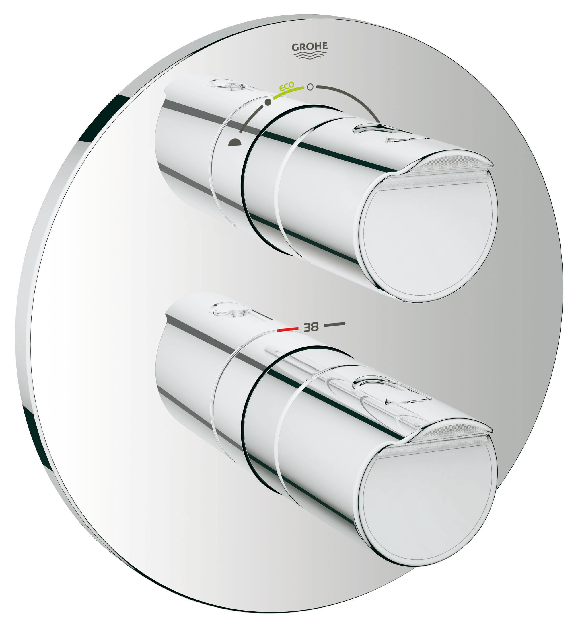 Термостатический смеситель для ванны GROHE Grohtherm 2000 (внешняя панель для арт. 35500000) (19355001)19355001 Термостатический смеситель для ванны GROHE Grohtherm 2000 (внешняя панель для арт. 35500000) (19355001)19355001Комплект верхней монтажной части для GROHE Rapido T 35 500 000Без встраиваемого механизмаGROHE StarLight хромированная поверхность Стопор безопасности при 38°CGROHE AquaDimmer Plus многофункциональный- регулировка расхода- переключатель: ванна/душ- встроенная кнопка с функцией экономии воды для душаС настенными розетками GROHE QuickFix ( скрытые эксцентрики, уплотнение, скрытый монтаж)