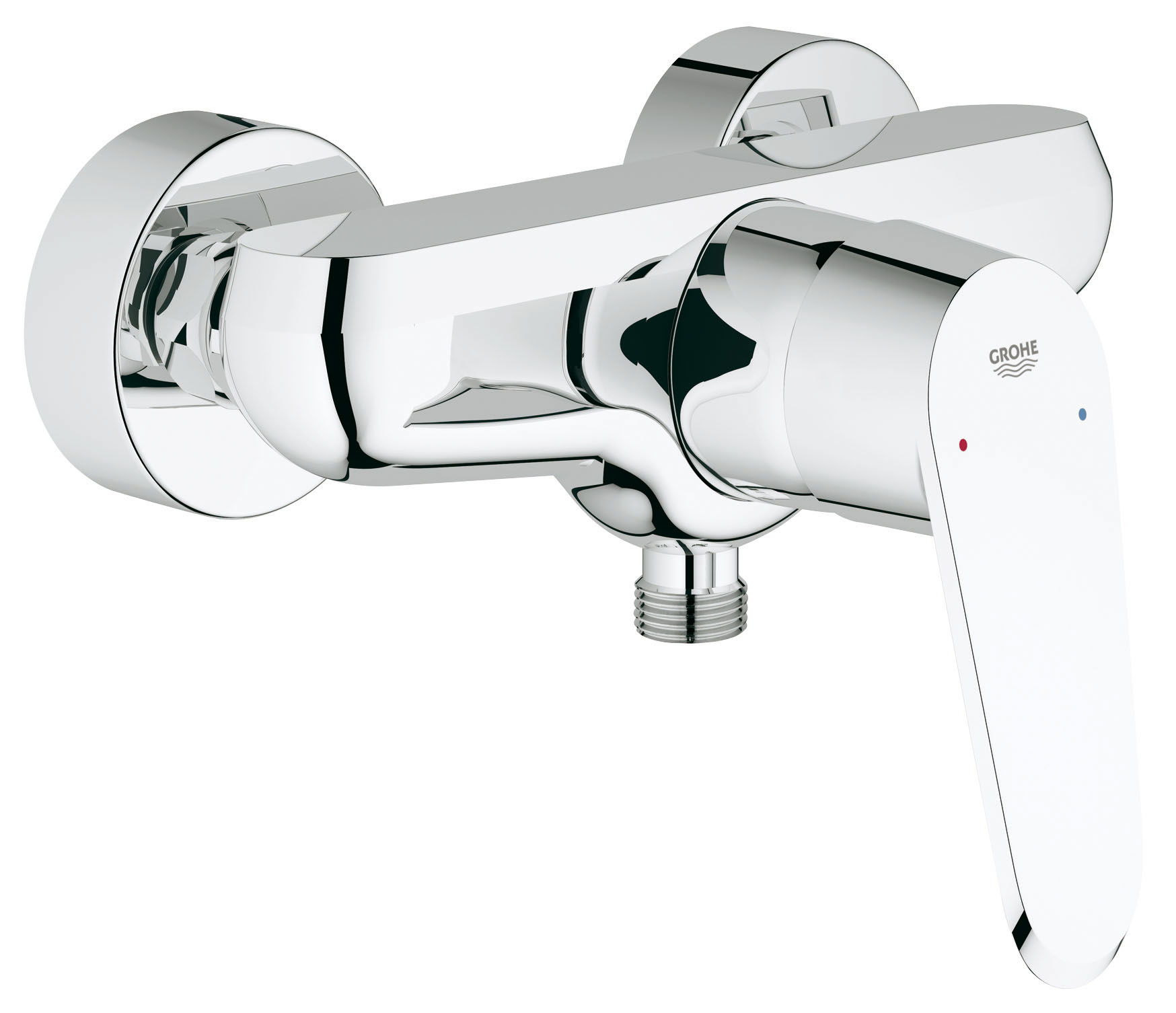 Смеситель для душа GROHE Eurodisc Cosmopolitan (33569002)33569002 Смеситель для душа GROHE Eurodisc Cosmopolitan (33569002)33569002GROHE Eurodisc Cosmopolitan: смеситель для душа с глянцевым покрытием и удобством управления, заложенным в самой конструкции Этот смеситель для душа из серии GROHE Eurodisc Cosmopolitan станет стильным дополнением к оснащению Вашей ванной комнаты. Его износостойкое хромированное покрытие GROHE StarLight отличается долговечностью и легко поддерживается в чистоте простым протиранием сухой салфеткой. Эффектный внешний вид этого смесителя дополняется не менее привлекательным набором функциональных преимуществ. Технология GROHE SilkMove, которая применяется в конструкции картриджа, обеспечивает рычагу управления чрезвычайно плавный ход, что позволяет с легкостью регулировать температуру и напор воды. Этот однорычажный смеситель разработан специально для настенного монтажа и снабжен встроенным обратным клапаном, который предотвращает попадание сточной воды в водопровод, позволяя с полной уверенностью наслаждаться водными процедурами.Особенности:Настенный монтаж Металлический рычаг GROHE SilkMove керамический картридж O 46 мм GROHE StarLight хромированная поверхностьРегулировка расхода воды Возможность установки мин. расхода 2,5 л/мин. Отвод для душа снизу 1/2? Встроенный обратный клапан Скрытые S-образные эксцентрики Дополнительный ограничитель температуры (46 308 000) С защитой от обратного потока Класс шума I по DIN 4109Видео по установке является исключительно информационным. Установка должна проводиться профессионалами! Характеристики:Материал: металл. Цвет: хром. Количество монтажных отверстий: 2. Размер упаковки: 24 см x 15,5 см x 15,2 см. Артикул: 33569002.