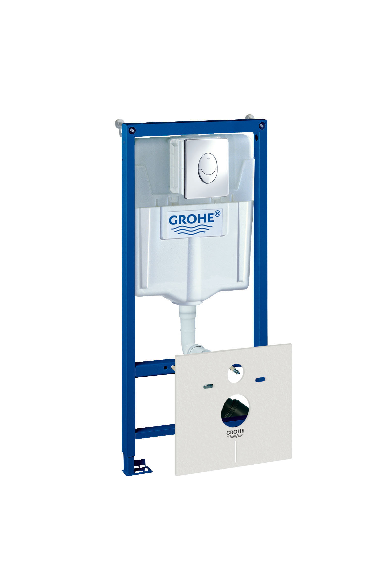 Инсталляция 4в1 GROHE Rapid SL с кнопкой смыва (38505000)38750001 Инсталляция 4в1 GROHE Rapid SL с кнопкой смыва (38505000)38750001Смывной бачок GD 2 С маленьким ревизионным окошком Монтажная высота 1,13 м Для монтажа перед стеной или стеной перегородкой Самонесущая стальная рама сПорошковым напылением Подготовлена для облицовки Фиксированные подключения Для одиночного или рядного монтажа Быстрая регулировка по высоте Крепежный материал Проверено -TUEV 2 болта-держателя для унитаза Крепление для керамики Расстояние между болтами 180/230 мм Выходной патрубок для унитаза O 90 мм Регулировка глубины монтажа Редуктор O 90/110 мм Впускной и смывной гарнитуры Смывной бачок GD 2, 6 - 9 л Заводская настройка 6 л и 3 л Пневматический смывной клапан с тремя режимамиСлива: 2-х объёмный, старт/стоп, или непрерывный Подключение воды слева, справа и сзади Арматурная группа I В соответствии с DIN С изоляцией от конденсационной влаги Подключение воды DN 15 Для вертикального или горизонтального монтажа С накладной панелью Skate Air 2 объема смыва или прерывание смыва старт/стоп Вертикальный монтаж 156 x 197 мм Хром Из ABS GROHE StarLight хромированная поверхностьС принадлежностями для монтажа перед стеной WC со звукоизоляционным наборомВидео по установке является исключительно информационным. Установка должна проводиться профессионалами!