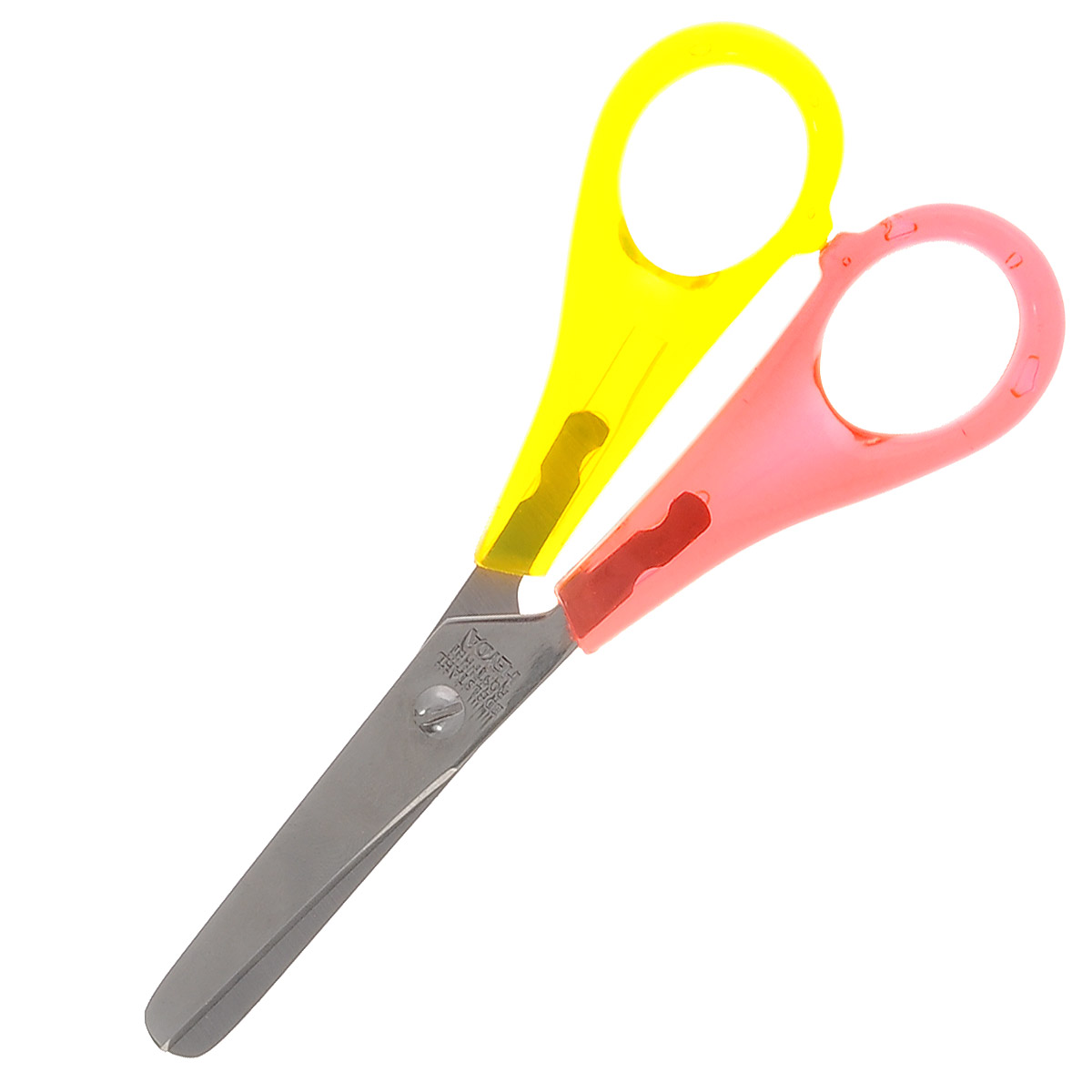 Heyda Ножницы для левши, цвет: желтый, розовый, 13 см