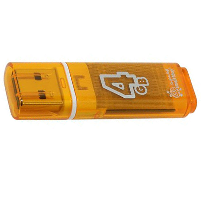 SmartBuy Glossy Series 4GB, Orange USB-накопительSB4GBGS-Or SmartBuy Glossy Series 4GB, Orange USB-накопительSB4GBGS-OrКорпус USB-накопителя SmartBuy Glossy Series 4GB сделан из прозрачного пластика с белой полоской, проходящей между корпусом и колпачком. Glossy оборудован специальной системой для крепления колпачка - с помощью скобки он фиксируется между двумя выступающими пластинками на устройстве. Это очень удобно и минимизирует вероятность потери защитного колпачка. За эту же скобку устройство можно прикрепить к шнурку, чтобы накопитель всегда был под рукой.Пропускная способность интерфейса: 480 Мбит/секСовместим с: Windows 7, Windows 8, Windows Vista, Windows XP, Windows 2000, Linux, MAC OS X