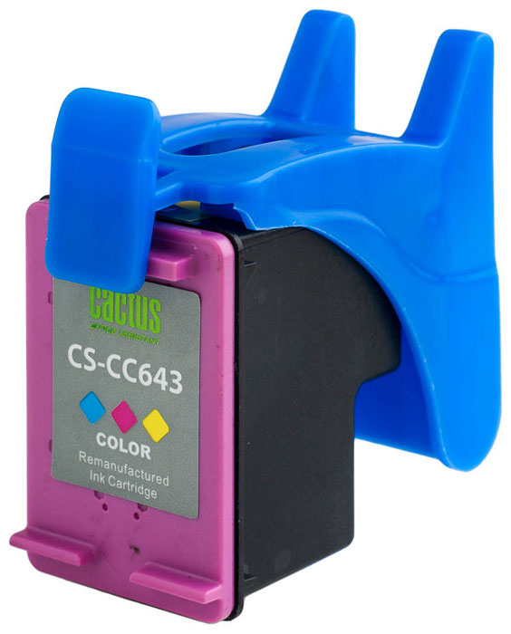 Cactus CS-CC643, Color струйный картридж для HP DeskJet D1663/D2563/D2663/D5563/F2423/F2483/F2493/CS-CC643 Cactus CS-CC643, Color струйный картридж для HP DeskJet D1663/D2563/D2663/D5563/F2423/F2483/F2493/CS-CC643Картридж Cactus CS-CC643 для струйных принтеров HP.Расходные материалы Cactus для печати максимизируют характеристики принтера. Обеспечивают повышенную четкость изображения и плавность переходов оттенков и полутонов, позволяют отображать мельчайшие детали изображения. Обеспечивают надежное качество печати.
