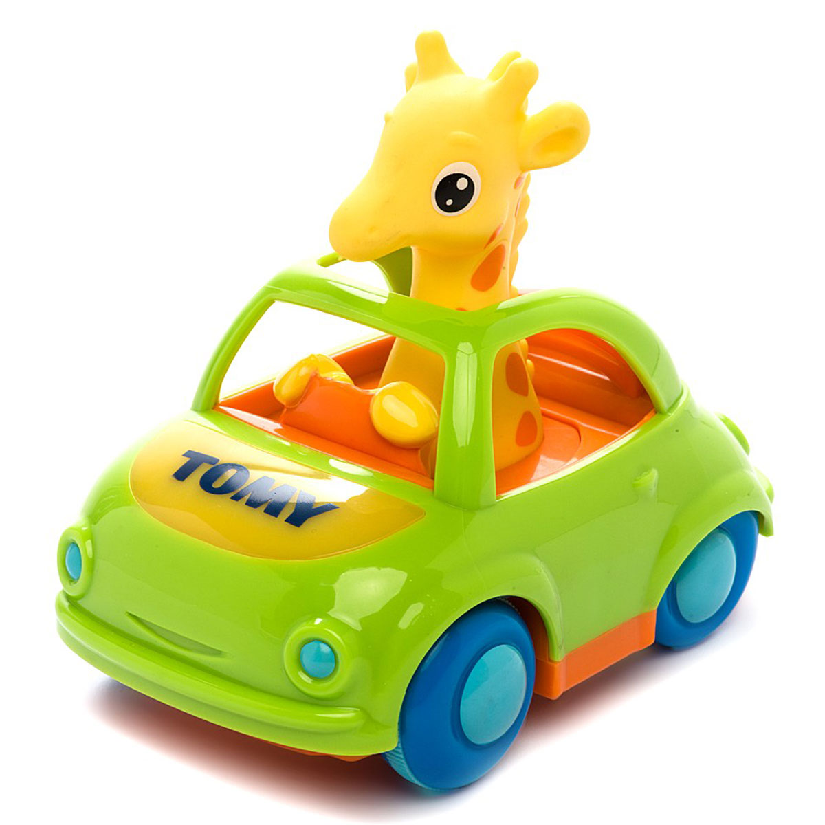 Tomy Развивающая игрушка Веселый Жираф-водитель, со звуковыми и световыми эффектами фигурки игрушки tomy музыкальная игрушка веселый жираф водитель