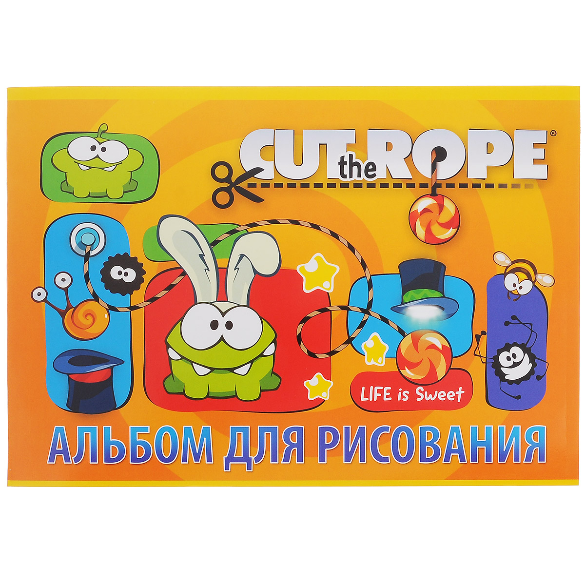 Hatber Альбом для рисования Cut the Rope, цвет: желтый, 24 листа24А4B_12156 Hatber Альбом для рисования Cut the Rope, цвет: желтый, 24 листа24А4B_12156Альбом для рисования Hatber Cut the Rope непременно порадует маленького художника и вдохновит его на творчество. Альбом изготовлен из белоснежной офсетной бумаги с яркой обложкой из мелованного картона, оформленной изображением героев Cut the Rope. Высокое качество бумаги позволяет рисовать в альбоме карандашами, фломастерами, акварельными и гуашевыми красками. Рекомендуемый возраст: 0+