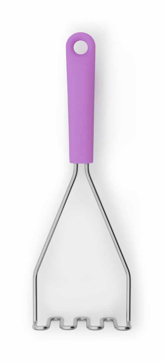 Картофелемялка Brabantia, цвет: фиолетовый, 26 см106507 Картофелемялка Brabantia, цвет: фиолетовый, 26 см106507Картофелемялка Brabantia станет вашим незаменимым помощником на кухне. Рабочая часть выполнена из нержавеющей стали, ручка изготовлена из пластика. Картофелемялка предназначена для приготовления пюре и измельчения клубней картофеля. Картофелемялка Brabantia - практичный и необходимый подарок любой хозяйке!Можно мыть в посудомоечной машине.Длина: 26 см.Размер рабочей части: 8,5 см х 5 см.